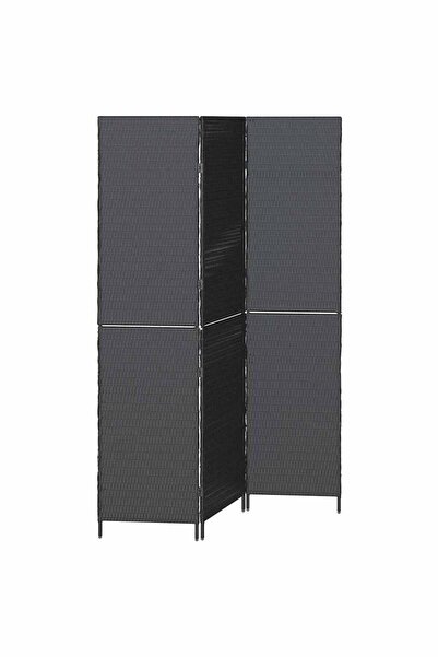 vidaxl Separator de cameră Manual Negru 146 x 180 cm poliratan