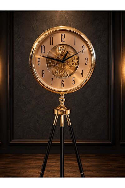 KARCILAR HOME STORE ayaklı bronz renk çarklı saat