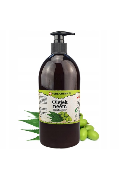 CHOSA Ulei de Neem, Pure , 1l, cu Dozator, Presat la Rece, Nerafinat, pentru ...