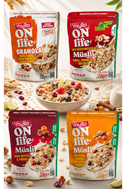 Yayla Onlife Granola and Muesli 4-Piece Advantage Set