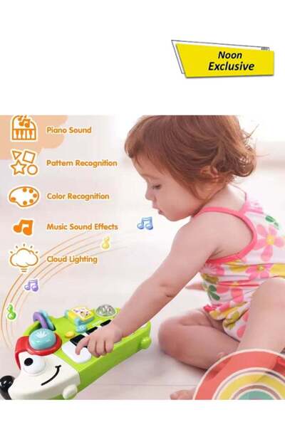 ARCO STORE Kids Hedgehog Musical Piano Toy - 2-in-1 Light up Drum and Keyboar...