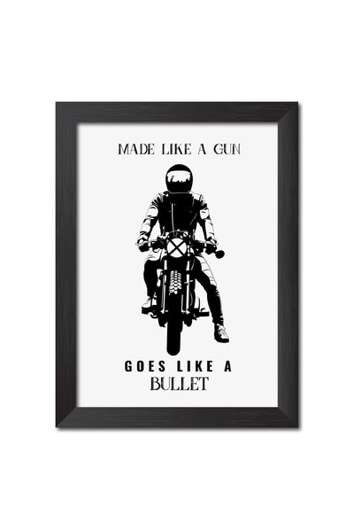 ALAYRA International Alayra Royal Enfield Bike Riding Premium Canvas Poster w...