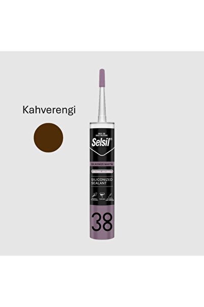 Selsil Kahverengi Renk Silikonize Mastik 500 g - 270 ml