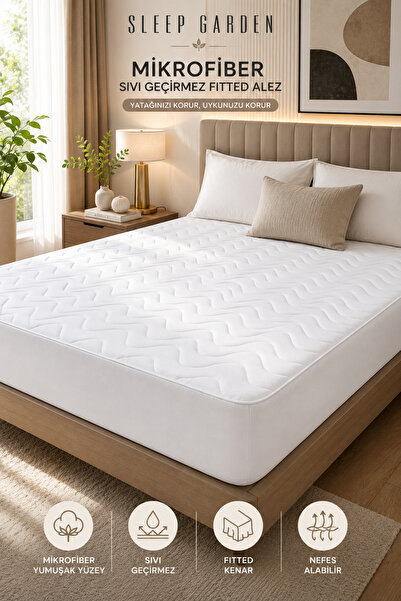 Sleep Garden Microfiber Anti-Allergic Quilted Full Edge Liquid-Proof Mattress...