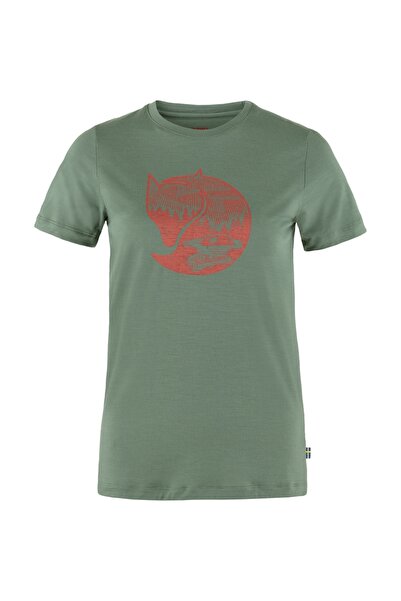 Fjallraven Tricou tehnic de damă Fjällräven Abisko Wool Fox - Verde deschis - L