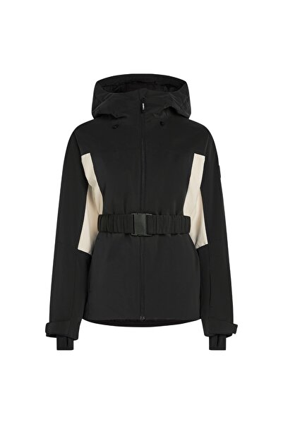 O'Neill Geacă de schi pentru femei FWC'Cruz Hybrid Belted-Negru/Alb-XS