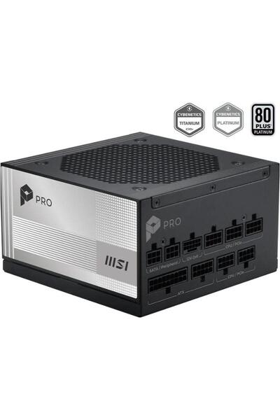 MSI PRO A850PL PCIE5 Power Supply, 80+ Platinum, 850W, Fully Modular