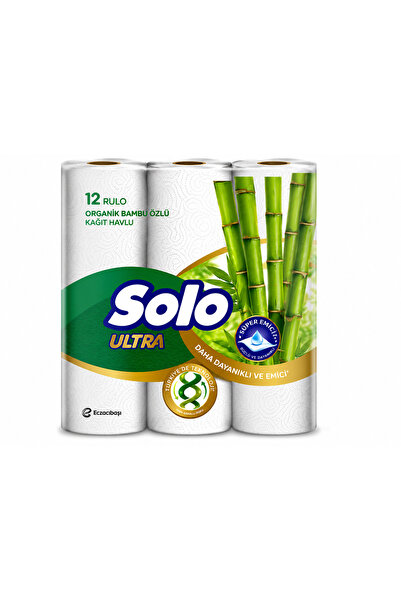 Solo Ultra Kağıt Havlu Organik Bambu Katkılı 12'li