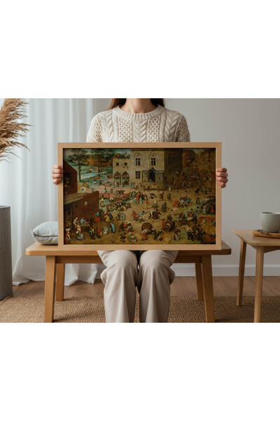 Pegziz Pieter Bruegel Dječje igre Zidna slika - Renesansna umetnost Dekorativ...