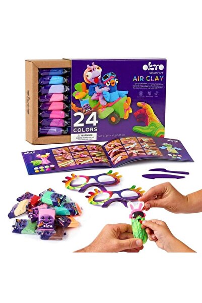 Okto Clay Factory Okto Air Clay Creative Set, 24 Colors