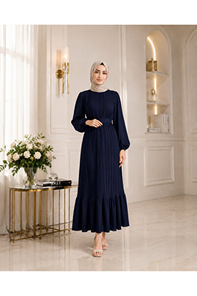 unika boutique Kadın Şifon Pileli Elbise