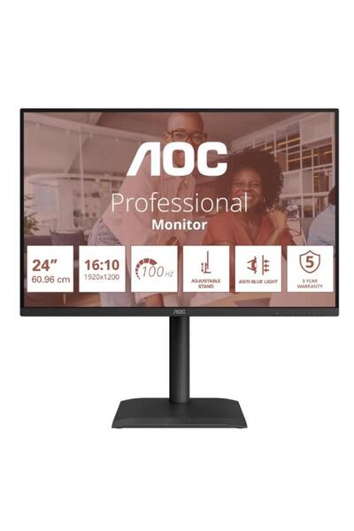 Aoc Monitor LED IPS X24E4U de 24 de inci, WUXGA 1920x1200, HDMI, DisplayPort,...