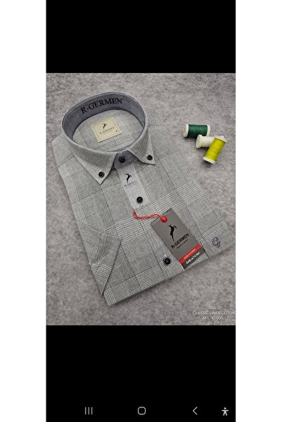 Cinar erkek giyim Men's Shirt Short Sleeve Pocket Linen Summer Classic Dad