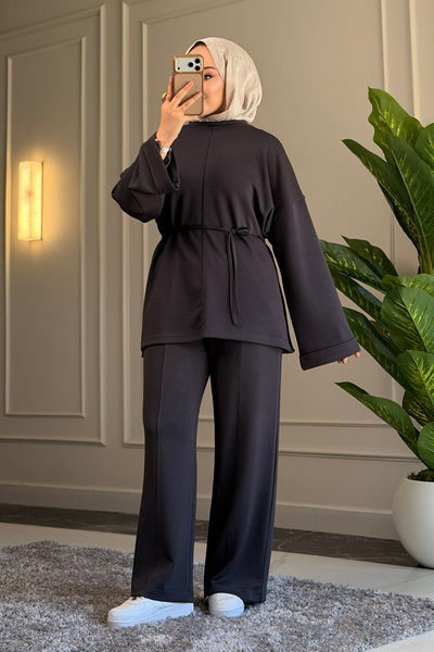 Suede Style 6050 - طقم نسائي أنيق ومريح من القماش المحبوك الناعم قماش مودال م...