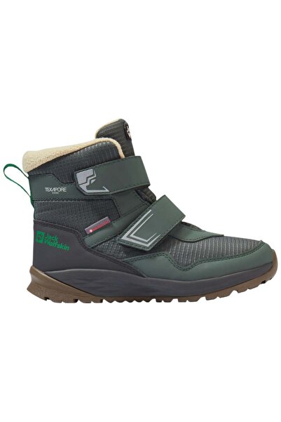 Jack Wolfskin Ghete pentru băieți Polar Bear-B Texapore MID VC FW 2025-Verde-36