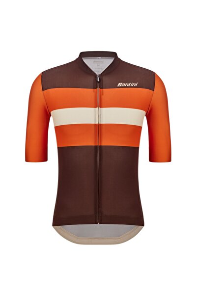 Santini Φανέλα ποδηλασίας Bengal SS 2025-Βυσσινί/Πορτοκαλί-L