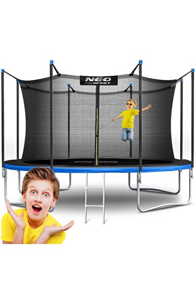 Neo-Sport Trambulină de grădină de 14ft/435cm cu plasă interioară și scară