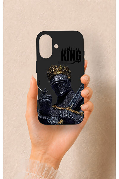Vip Case iPhone 16 Uyumlu King Desenli Silikon Kılıf