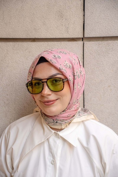 Genel Markalar PAMUK ÇİÇEĞİ PAMUK İPEK EŞARP PEMBE 100X100