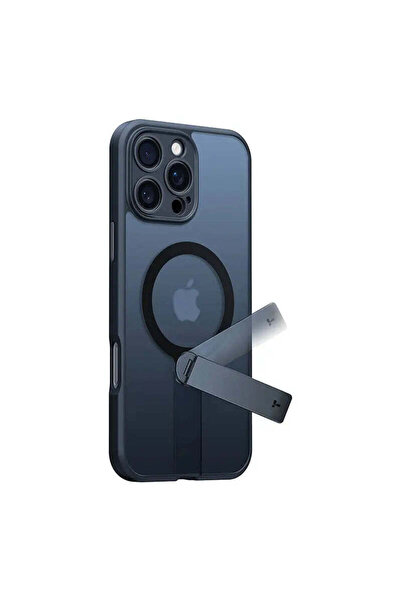 TORRAS Husă Pstand Spin pentru iPhone 16 Pro, neagră