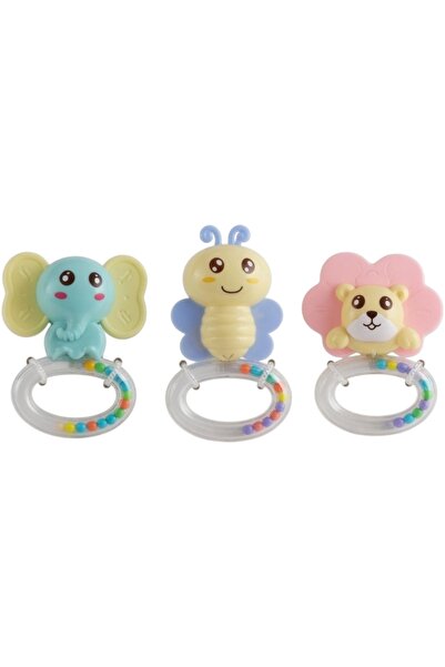 Avaleea Set 3 Zornaitoare Pentru Bebelusi, Elefant, Albina Si Leu, Jucarii De...