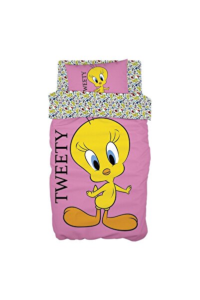 Beauty Home Σετ κουβερλί μονό Art 6190 Tweety 160x240 Ροζ