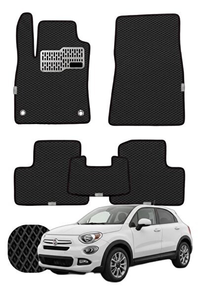 UNAL MAT Fiat 500X 2014 ve sonrası Özelleştirilebilir Tam Set Premium EVA Pas...