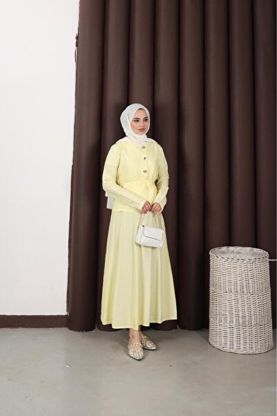 Moda Krash طقم بلوزة وتنورة مطرزة من سوزو