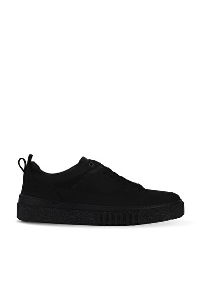 BUENO Black Nubuck Leather Men's Sports Shoes