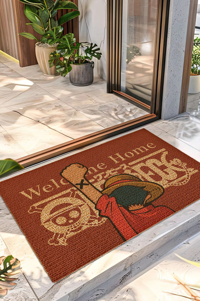 Decovetro Πολύχρωμο χαλάκι πόρτας One Piece Luffy με στάμπα 40 x 60 εκ.