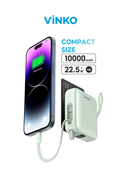 vinko باور بانك، شاحن محمول صغير بقوة 22.5 واط USB C سعة 10000 مللي أمبير، شا...