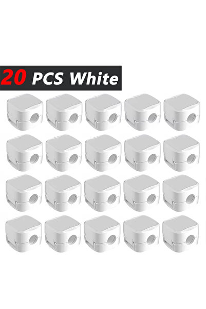 Choice9 20PCS White 3-12 Pcs/Set Magnetic Cable Clips Cable Organiser Adjusta...