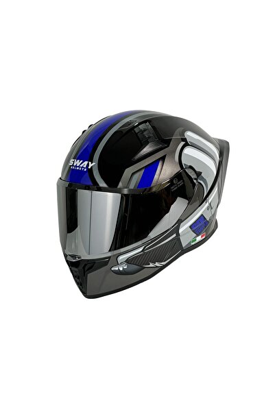 Sway SW 869 FULL FACE KASK BLACK GREY BLUE M