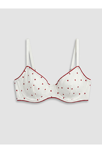 LC Waikiki Ozmara New Season Underwire Unpadded Heart Pattern T-Shirt Bra