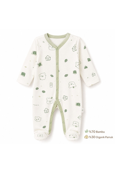 Mother Love Natural Bamboo and Cotton Footwear with Soles