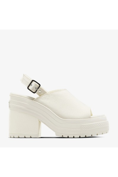 Converse Chuck 70 De Luxe Heel Unisex Krem Platform Sandalet