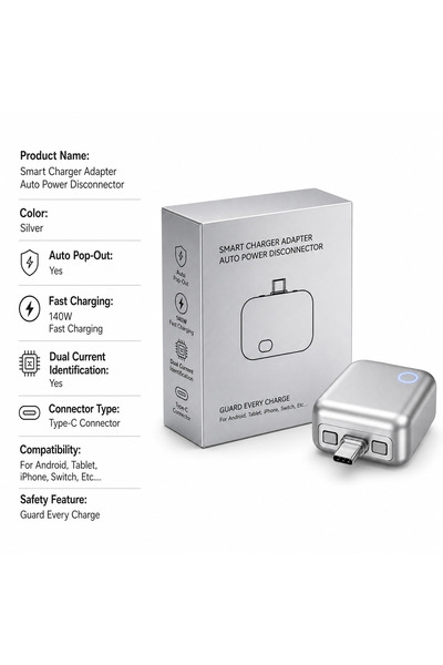 Baytix HOME 140W Smart Charger Adapter Auto Power Disconnector, Full Charge A...