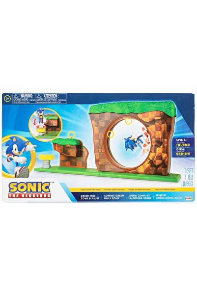 SONIC THE HEDGEHOG Set de joaca cu figurina Nintendo Sonic, Green Hill Zone