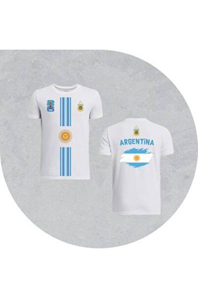 Generic Argentina National Team White Polyester Sports T-Shirt