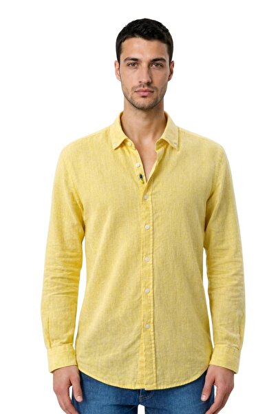 Arma Ar-Ma Men's Shirt Without Print Basic Button Closure Pocketless Long Sle...