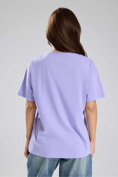 tw3 Kadın Oversıze Örme Kumaş Basıc T-Shirt