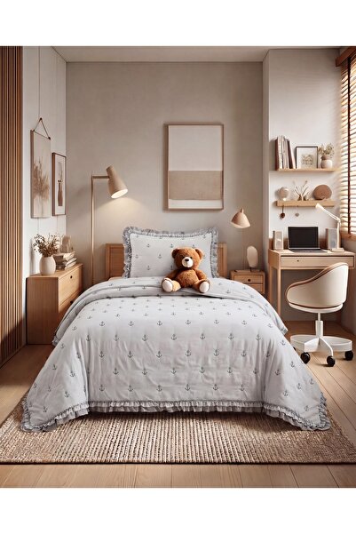 la lune home Marshmallow Fırfırlı Yatak Örtüsü Seti (Tek Kişilik / 180x240)