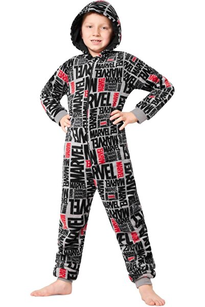 OEM Pijama tip onesie pentru băieți Kigurumi, pluș, confortabil, negru-roșu, ...