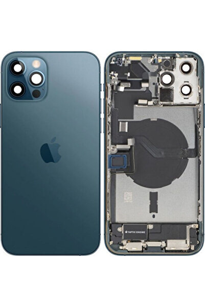 Apple Κάλυμμα Μπαταρίας Πίσω Γυαλί Μεσαίο Πλαίσιο iPhone 12 Pro Πλήρη Ανταλλα...