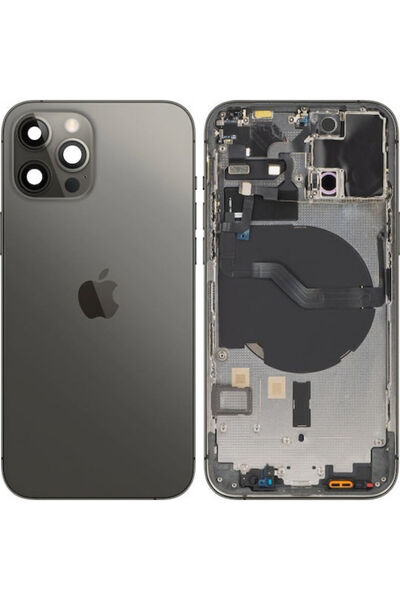 Apple Κάλυμμα Μπαταρίας iPhone 12 Pro Μεσαίο Πλαίσιο Μαύρο Γραφίτης Ανταλλακτικό