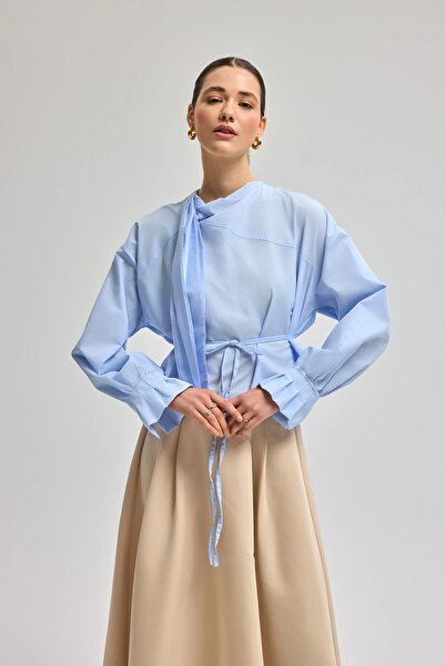 Lady Pixie KRATKA BLUZA SA DETALJIMA VEZANJA