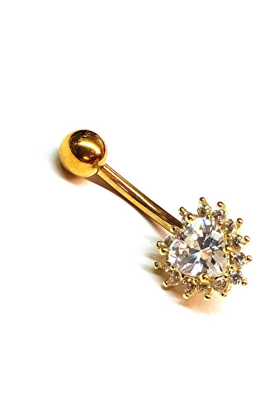 AMALFİ Σκουλαρίκια Piercing, Αξεσουάρ, Σκουλαρίκι Αφαλού από Επιχρυσωμένο Ατσάλι