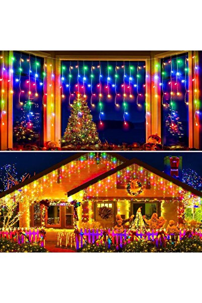 OEM Ghirlandă luminoasă pentru brad Tip perdea LED impermeabilă, multicoloră,...