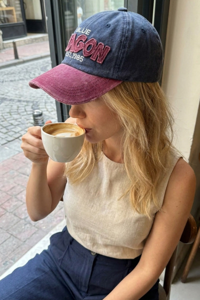 LAGRANZE Blue Dragon Embossed Embroidered Unisex Hat