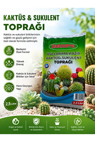 Sarıkaya Kaktüs ve skulent toprağı 2,5lt